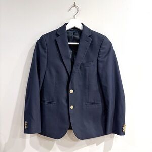Brooks Brothers Boys Blazer 12R Navy Stretch Tailored Preppy Academia Formalwear
